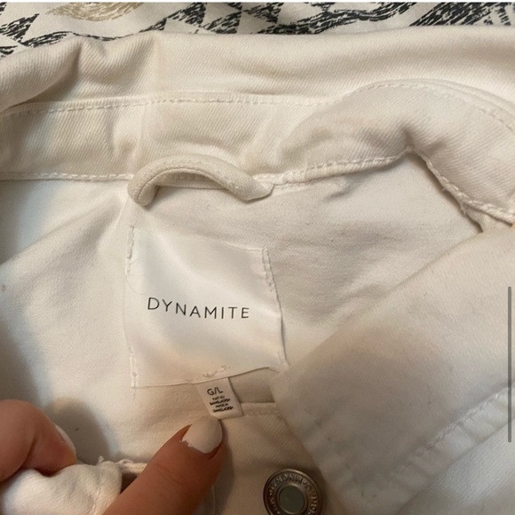 Dynamite White Denim Jacket - Picture 8 of 10